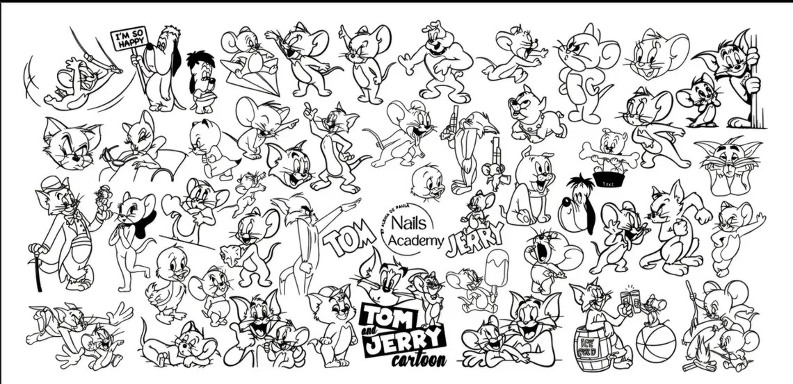 Placa de Carimbos Tom and Jerry